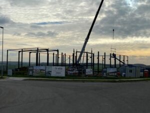 Structure métallique posée