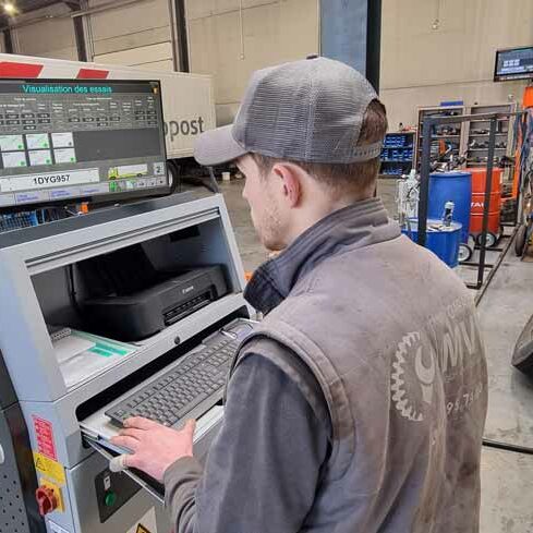 Ecran contrôle fosse poids lourds